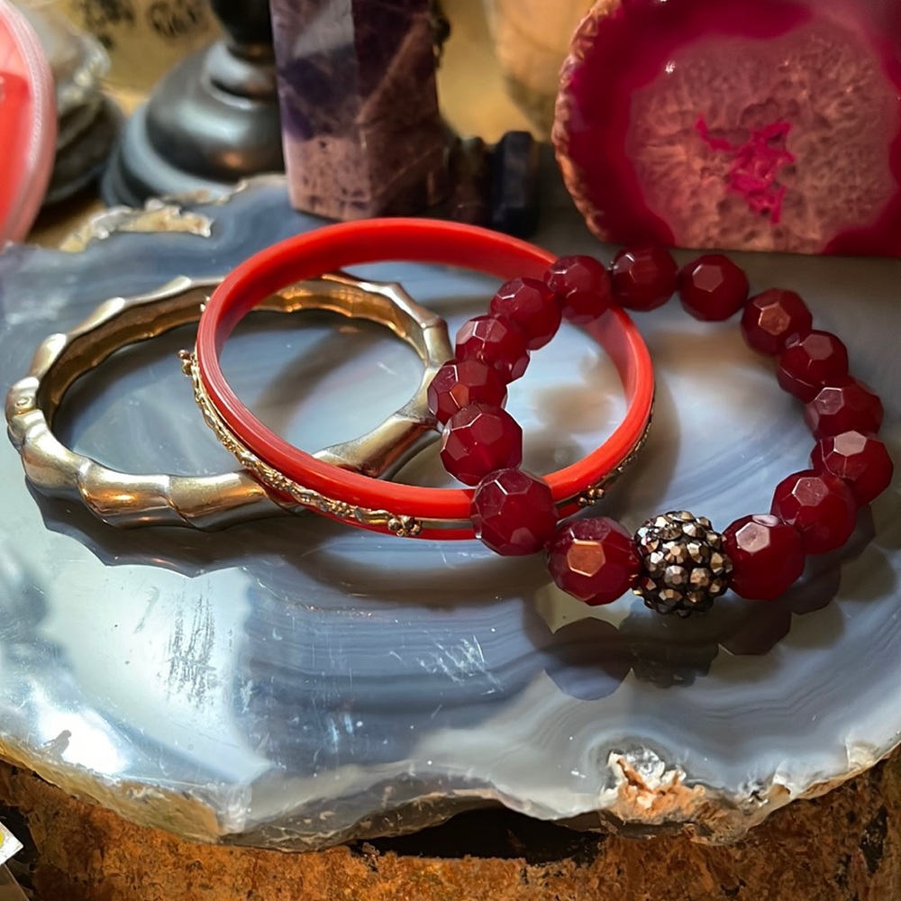 Lot Bundle 3 Bangle & Stretch Bracelet Bracelets